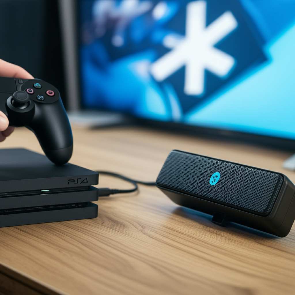 Generate a high-quality, relevant image prompt for an article about: How to Connect a Bluetooth Spea