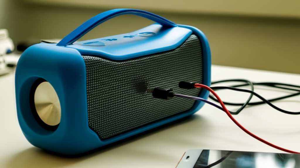 Generate a high-quality, relevant image prompt for an article about: How To Charge Bluetooth Speaker