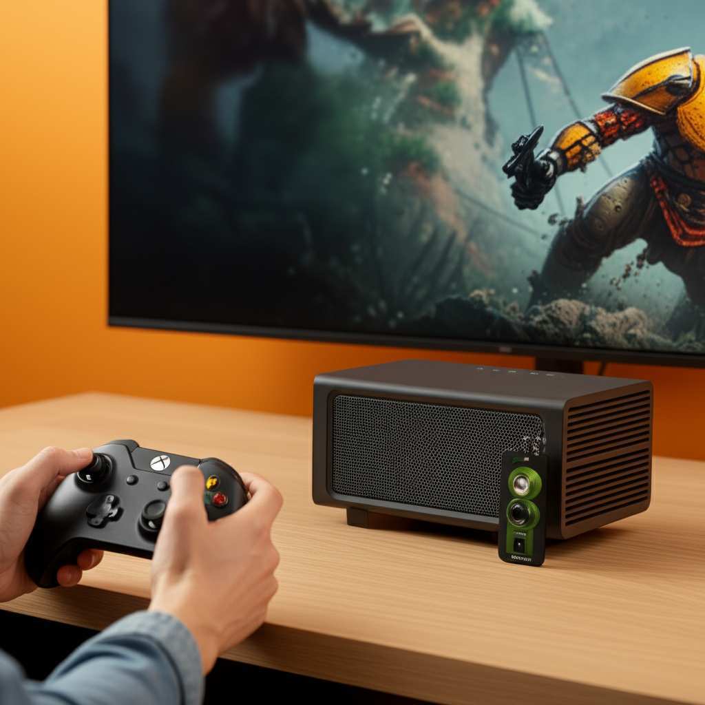 Generate a high-quality, relevant image prompt for an article about: Can I Connect My Xbox To A Blue