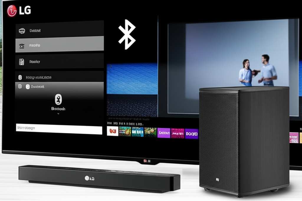 Generate a high-quality, relevant image prompt for an article about: How To Connect LG TV To Bluetoo