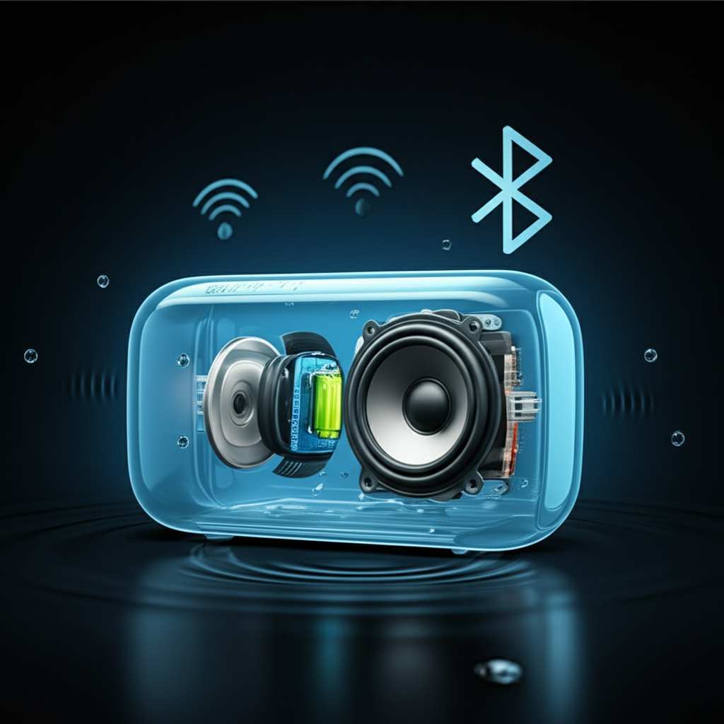 Generate a high-quality, relevant image prompt for an article about: What Affects Bluetooth Speaker