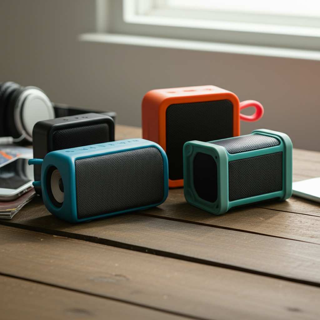 Generate a high-quality, relevant image prompt for an article about: Are Budget Bluetooth Speakers W