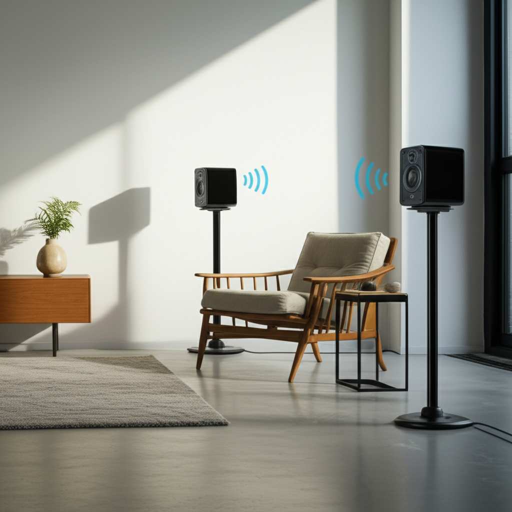 Generate a high-quality, relevant image prompt for an article about: How to Set Up Bluetooth Speaker