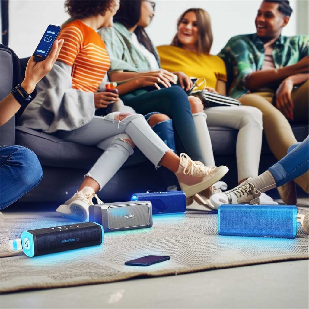 Generate a high-quality, relevant image prompt for an article about: How To Connect Multiple Bluetoo
