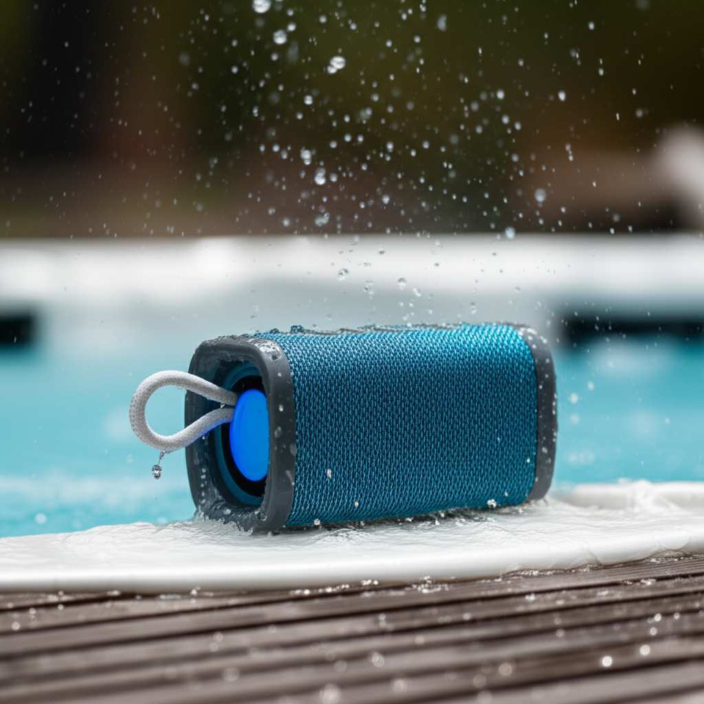 Generate a high-quality, relevant image prompt for an article about: Can Bluetooth Speakers Survive