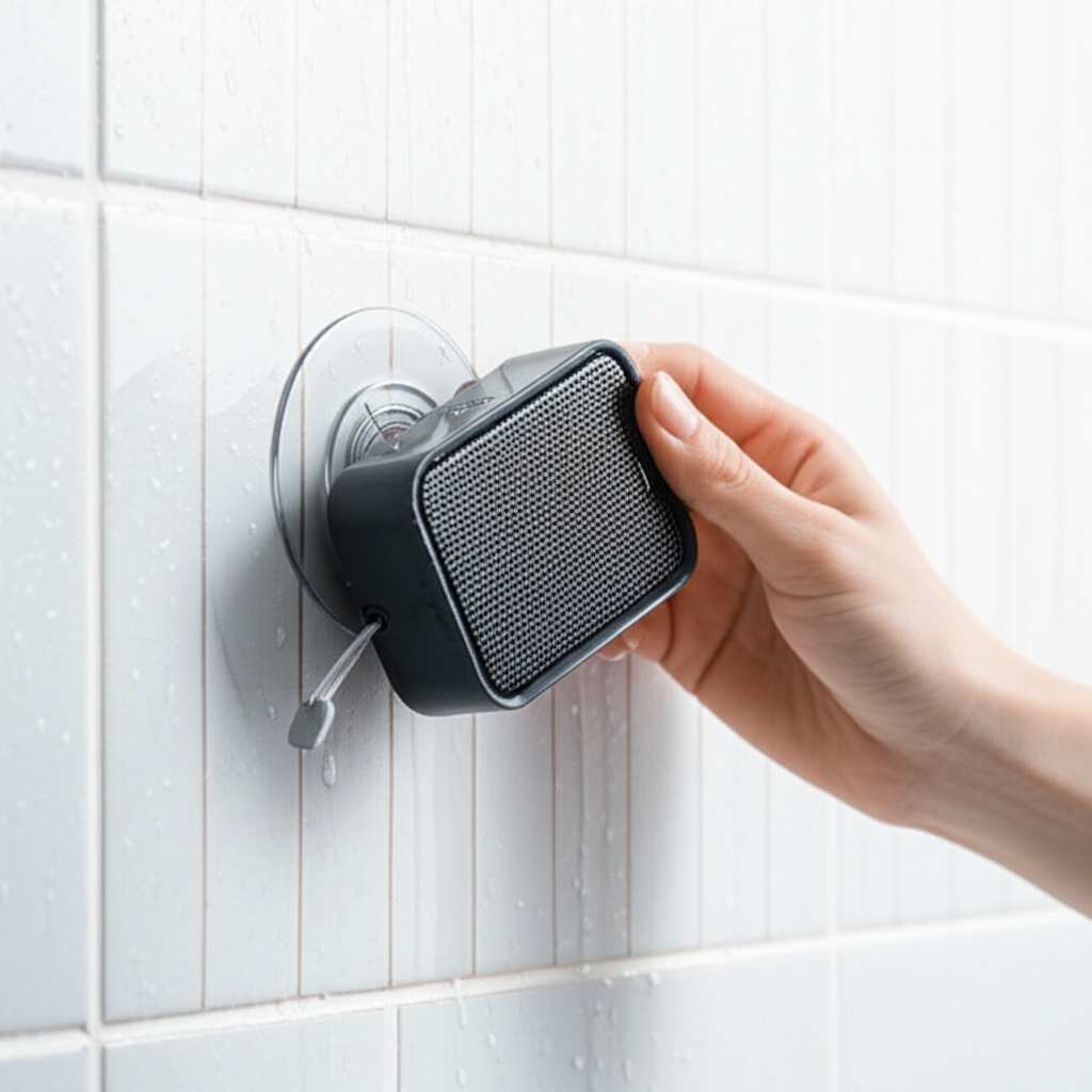 Generate a high-quality, relevant image prompt for an article about: How to Mount a Bluetooth Speake