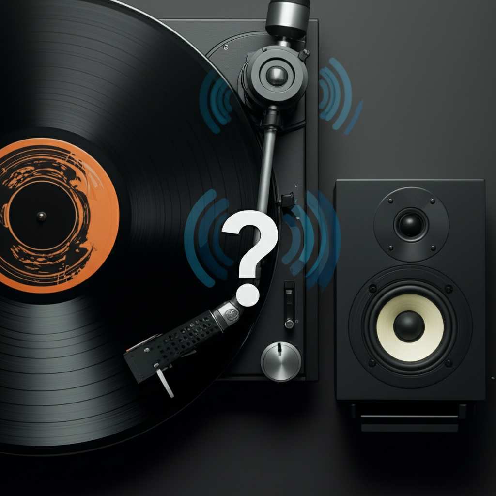 Generate a high-quality, relevant image prompt for an article about: Does Speaker Size Affect Vinyl