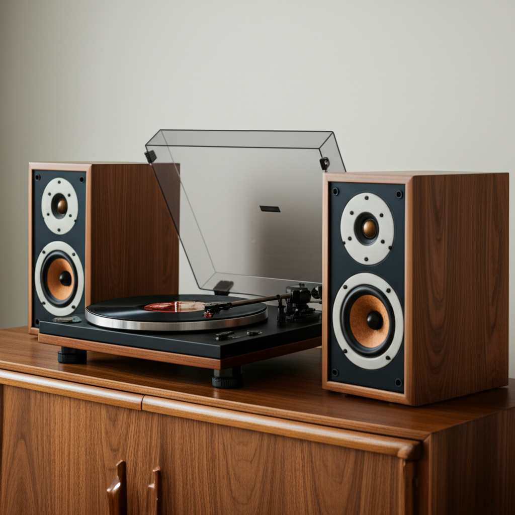 Generate a high-quality, relevant image prompt for an article about: Which Bookshelf Speakers Are Be