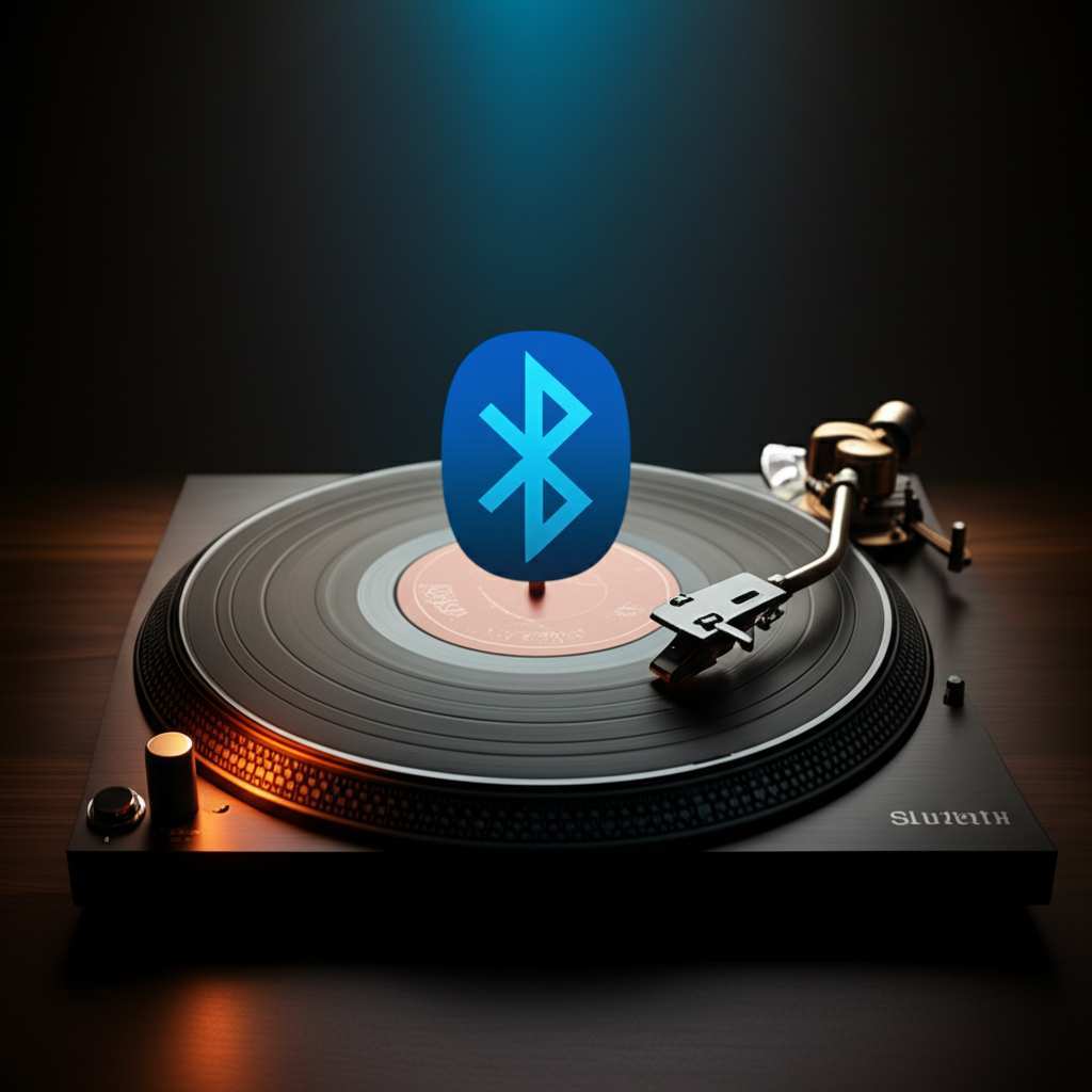 Generate a high-quality, relevant image prompt for an article about: Does Bluetooth Affect Vinyl Sou