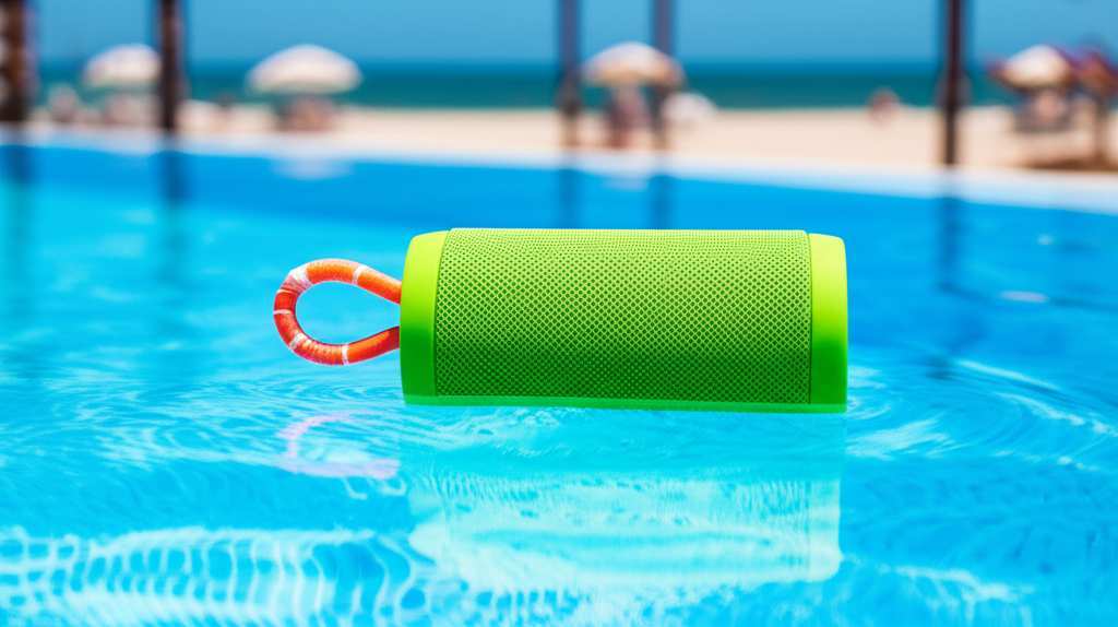 Generate a high-quality, relevant image prompt for an article about: Are Float-able Bluetooth Speake