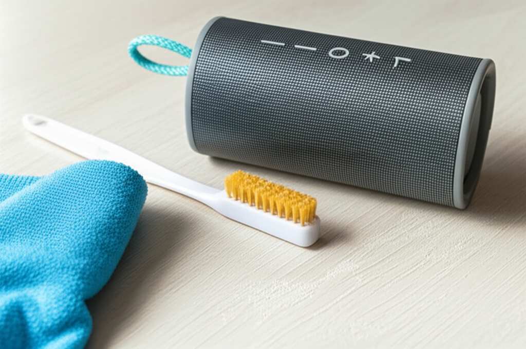 Generate a high-quality, relevant image prompt for an article about: How to Clean Bluetooth Speaker