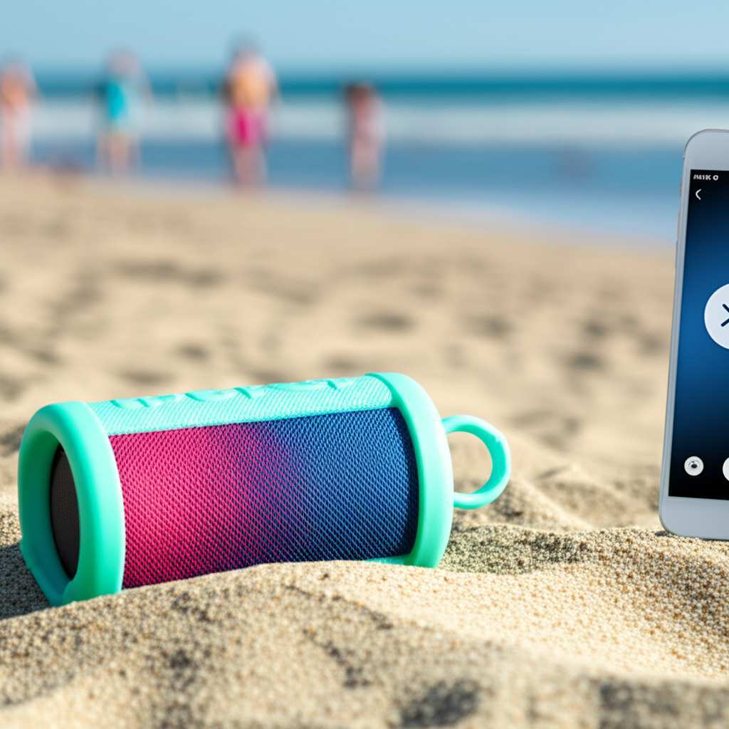Generate a high-quality, relevant image prompt for an article about: How to Sync Beach Bluetooth Spe
