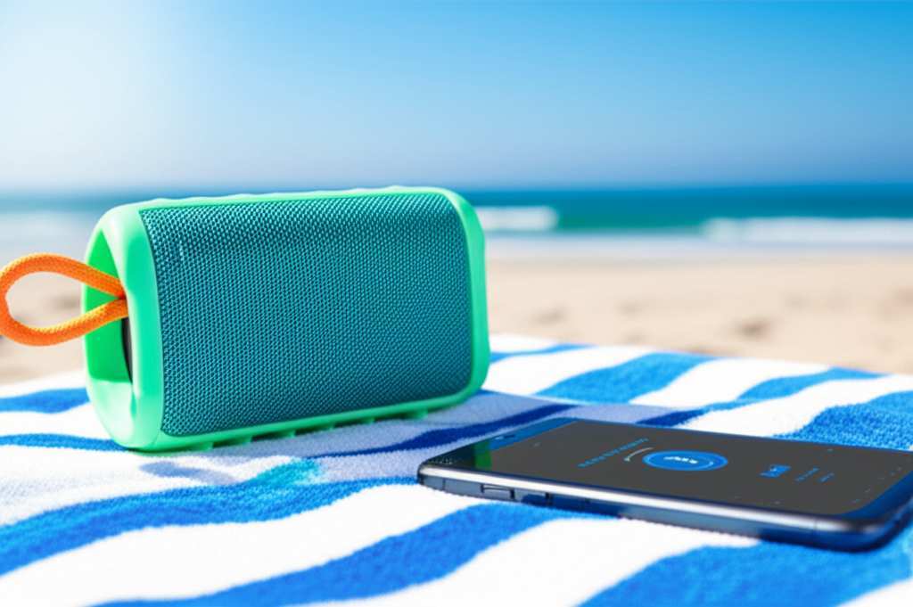 Generate a high-quality, relevant image prompt for an article about: How to Sync Beach Bluetooth Spe