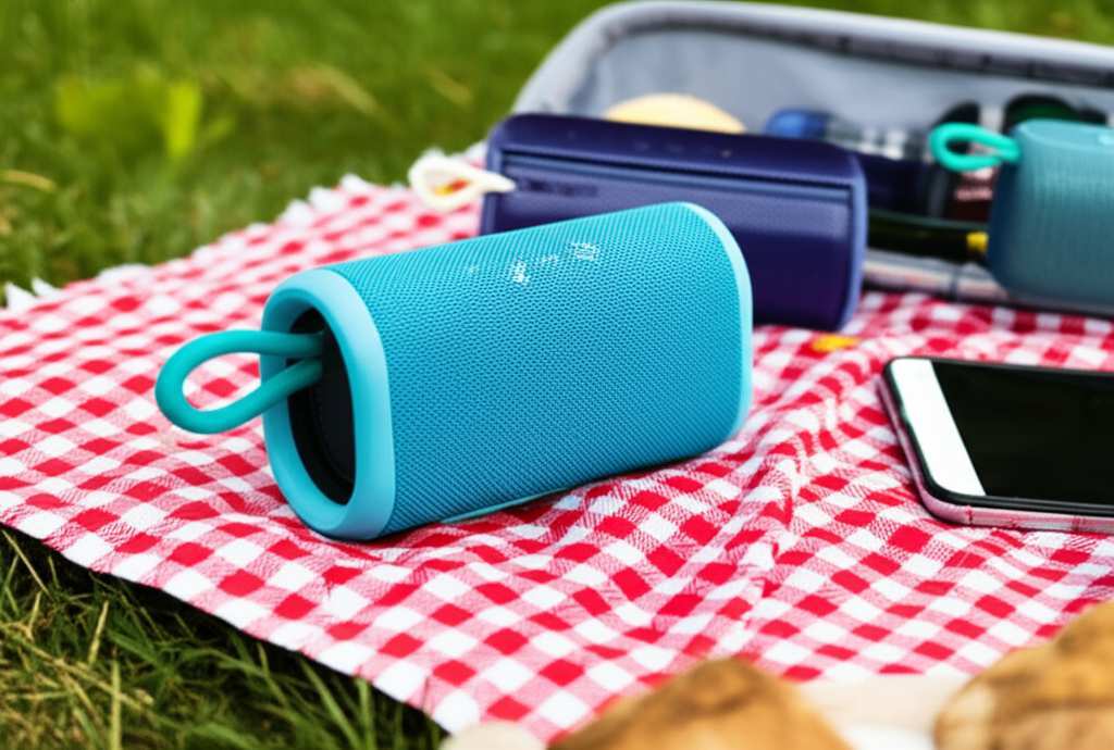 Generate a high-quality, relevant image prompt for an article about: How To Keep Bluetooth Speaker S