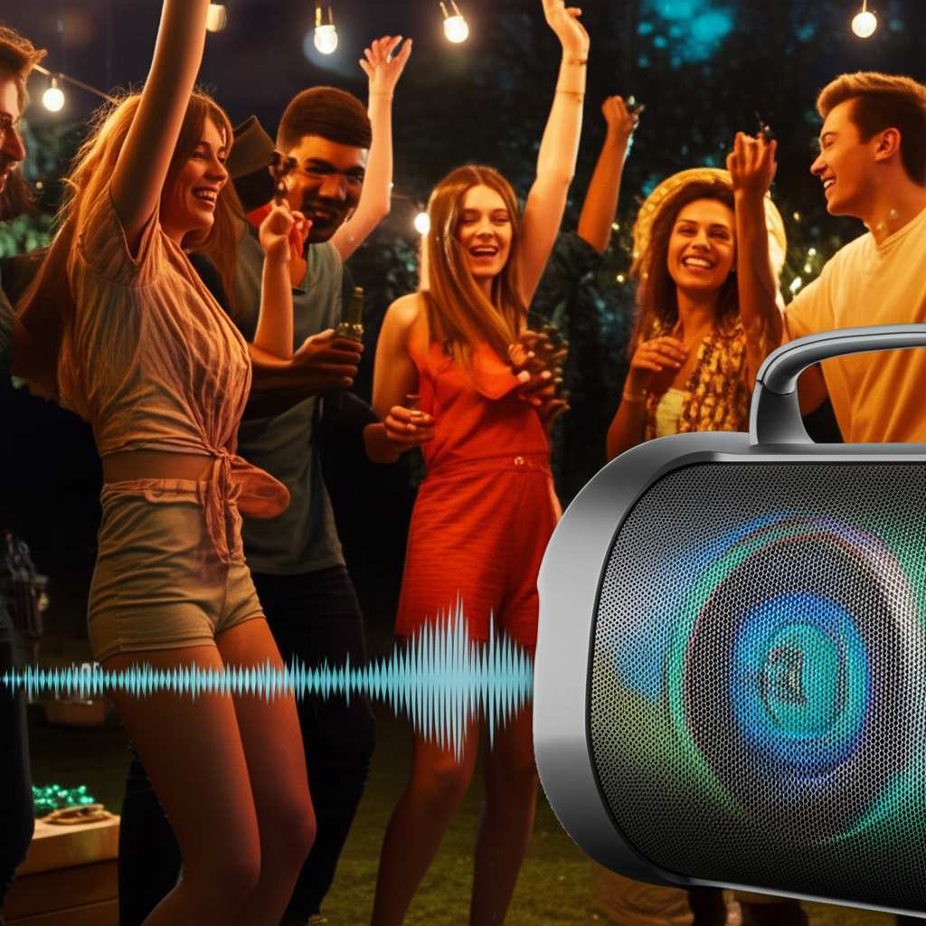 Generate a high-quality, relevant image prompt for an article about: What Wattage Bluetooth Speaker