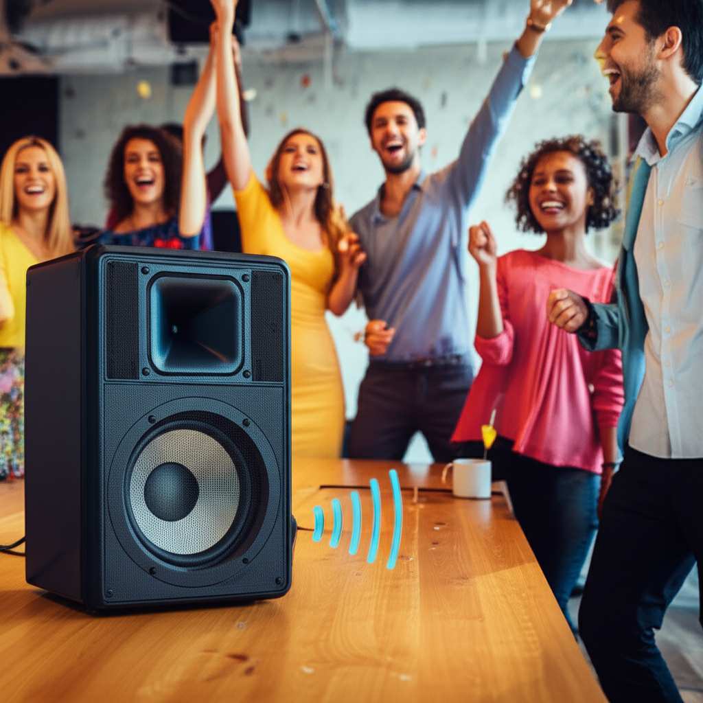 Generate a high-quality, relevant image prompt for an article about: Are Conference Room Speakers Go