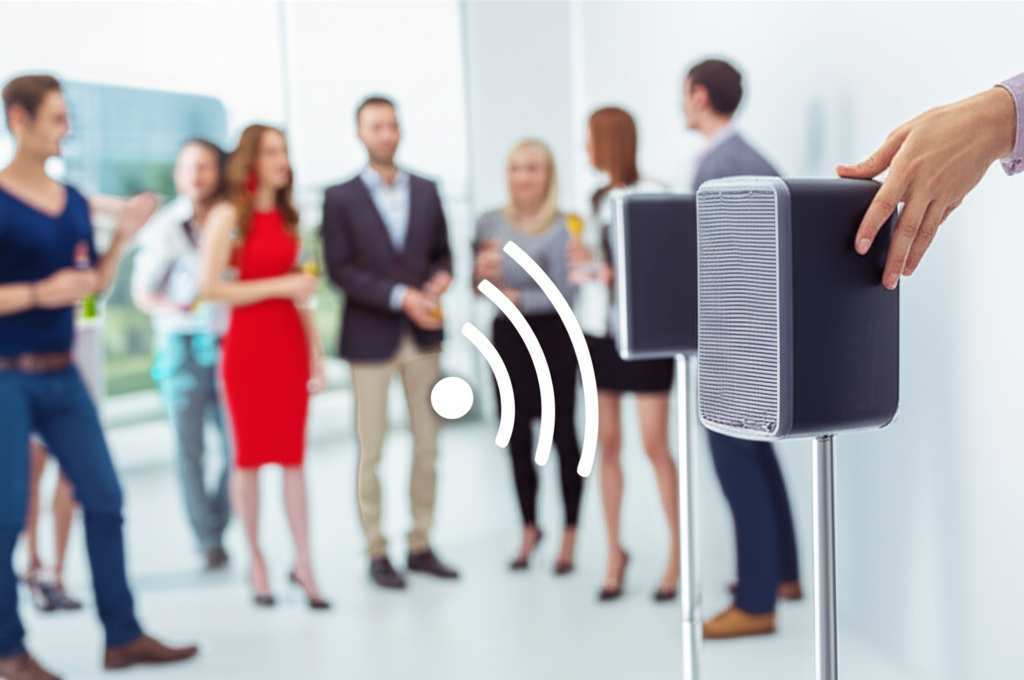 Generate a high-quality, relevant image prompt for an article about: How To Position Speakers For Be