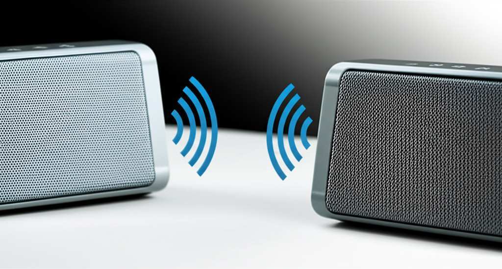 Generate a high-quality, relevant image prompt for an article about: How To Connect Two Bluetooth Sp