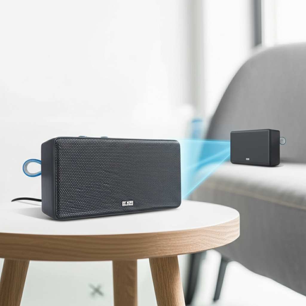 Generate a high-quality, relevant image prompt for an article about: How To Connect Two Bluetooth Sp