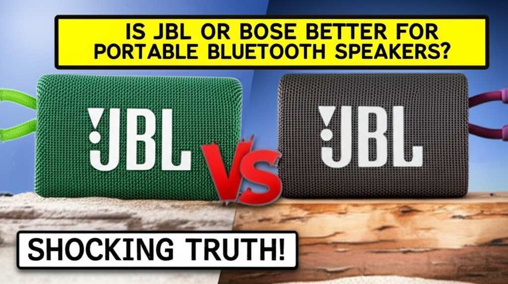 Generate a high-quality, relevant image prompt for an article about: Is JBL Or Bose Better For Porta