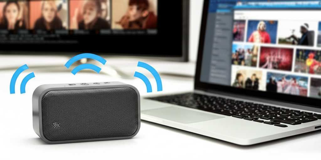 Generate a high-quality, relevant image prompt for an article about: Can Portable Bluetooth Speakers