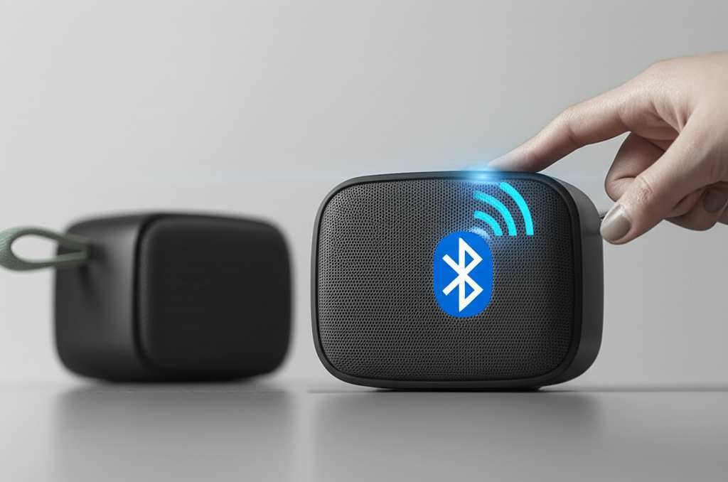 Generate a high-quality, relevant image prompt for an article about: How To Pair Bluetooth Speakers: