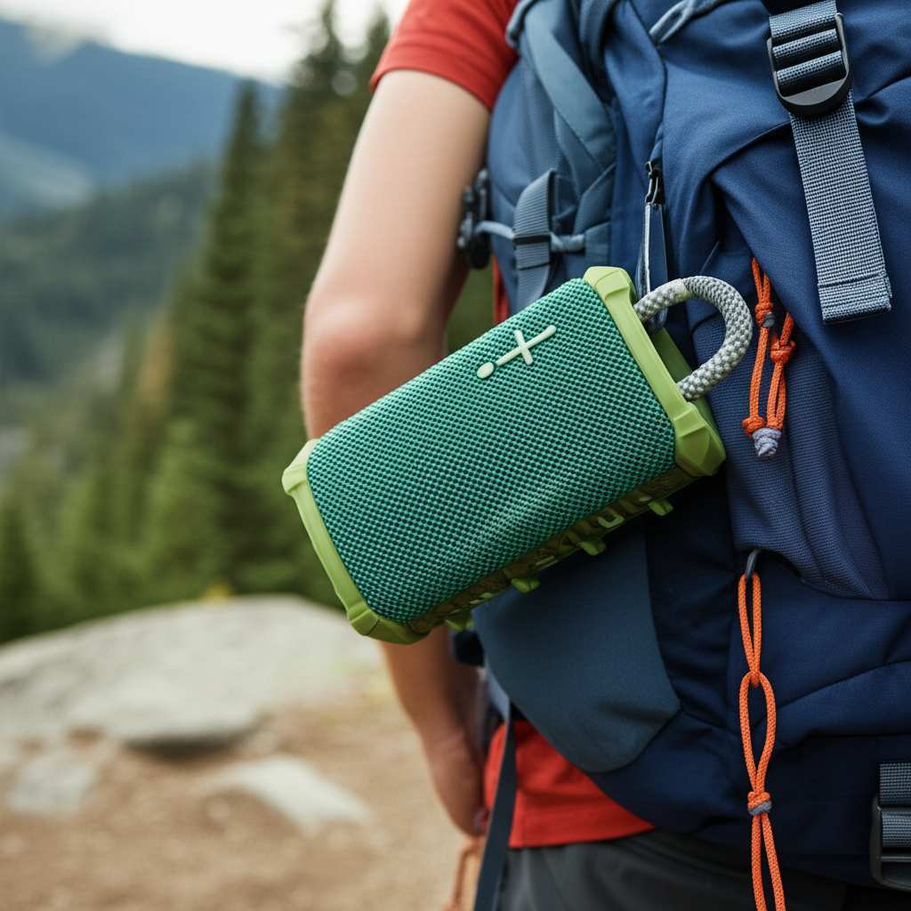 Generate a high-quality, relevant image prompt for an article about: Are Rugged Portable Bluetooth S