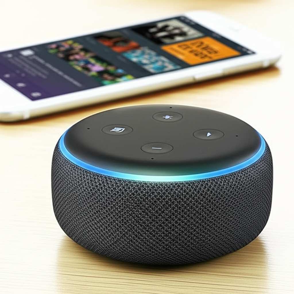 Generate a high-quality, relevant image prompt for an article about: How To Use Alexa Echo Dot As Bl