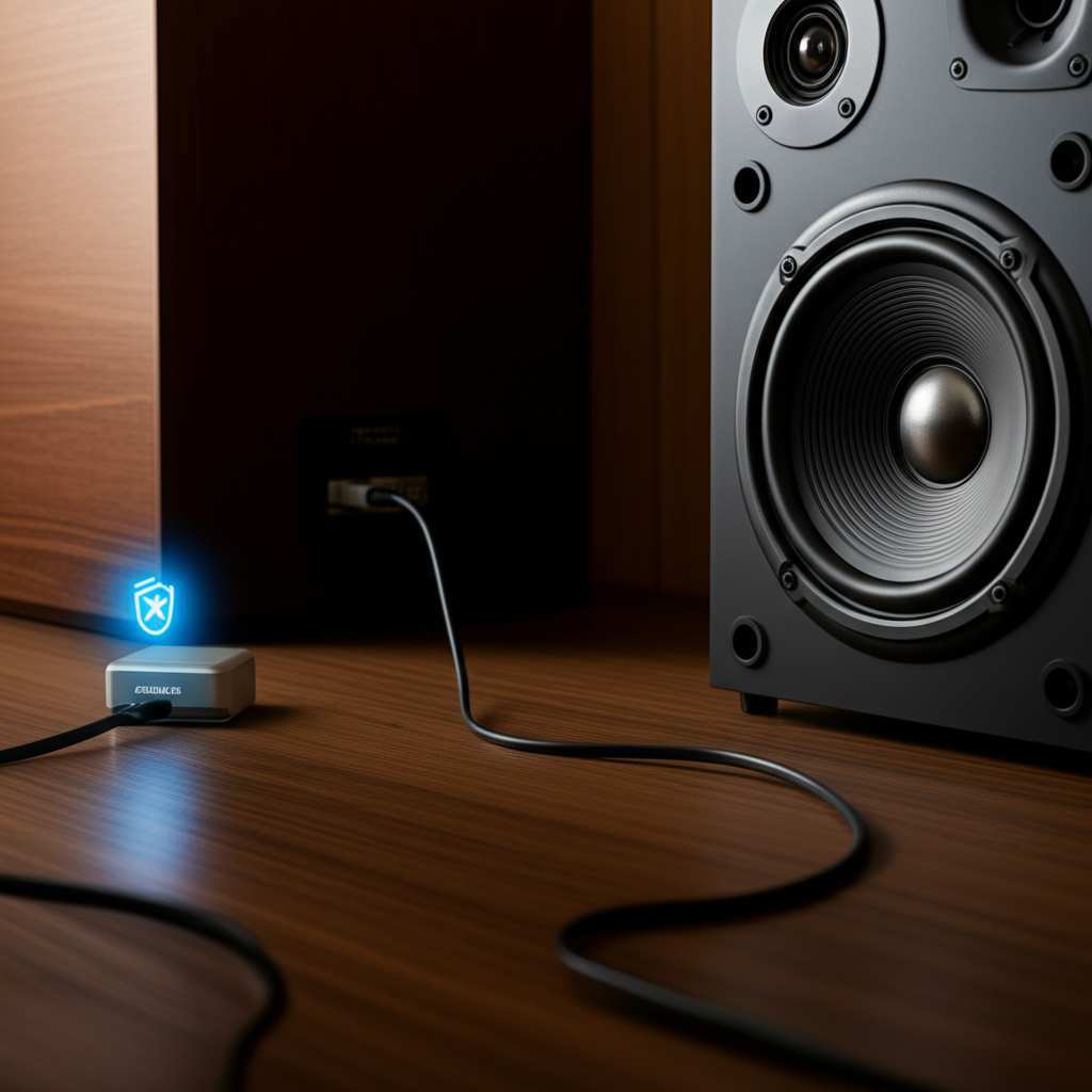 Generate a high-quality, relevant image prompt for an article about: How to Make Any Speaker Bluetoo