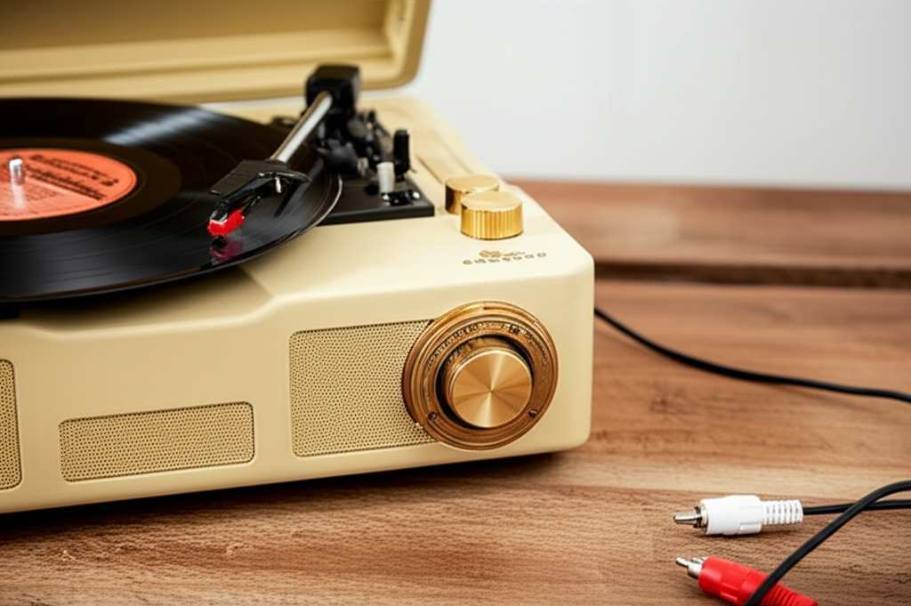Generate a high-quality, relevant image prompt for an article about: How To Connect Crosley Record P