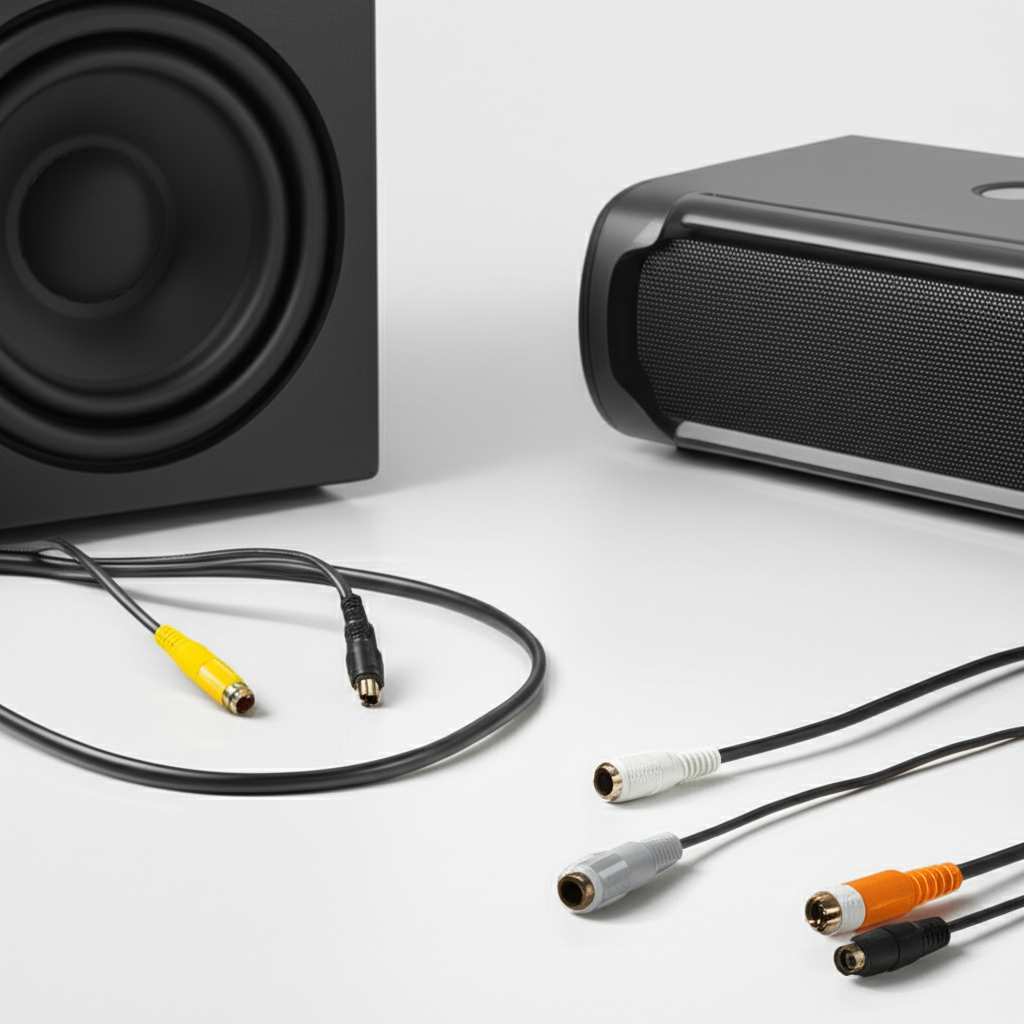 Generate a high-quality, relevant image prompt for an article about: How To Connect Subwoofer To Blu
