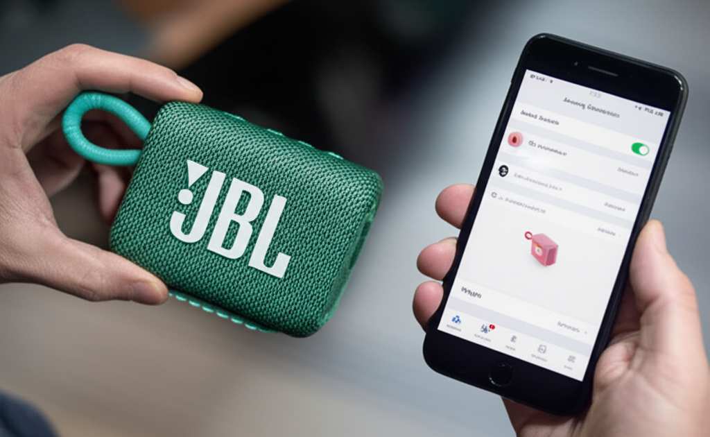 Generate a high-quality, relevant image prompt for an article about: How to Bluetooth JBL Speaker: A