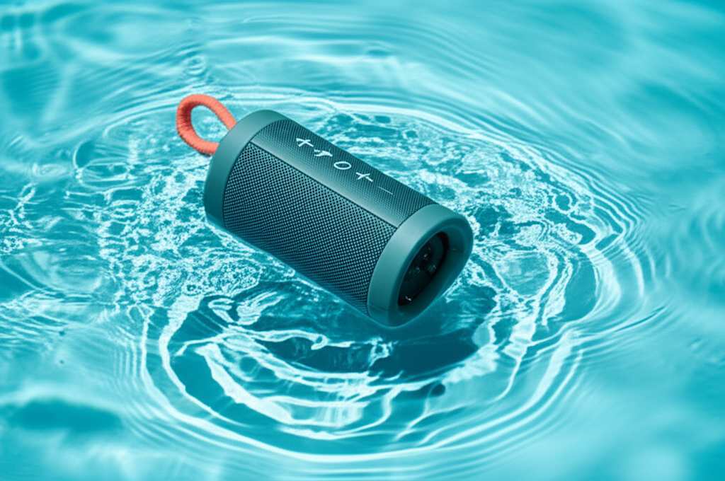 Generate a high-quality, relevant image prompt for an article about: Are Waterproof Portable Speaker