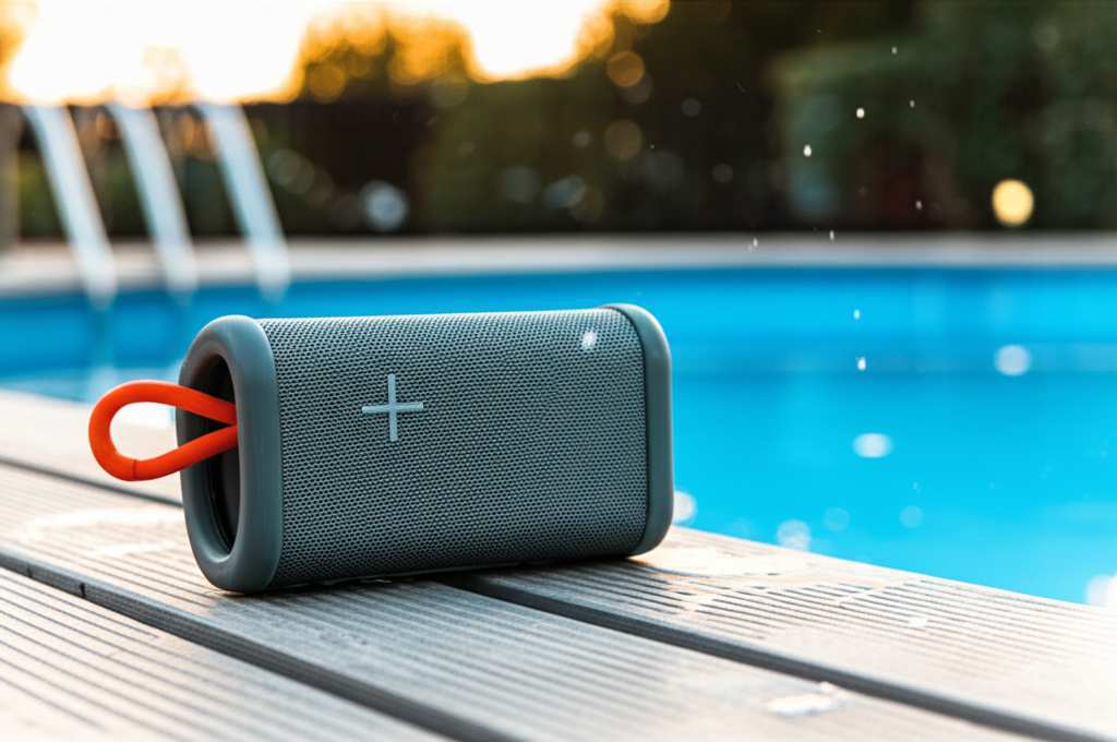 Generate a high-quality, relevant image prompt for an article about: Can I Leave Bluetooth Speaker O