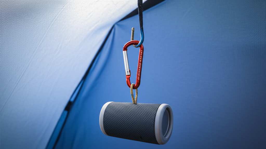Generate a high-quality, relevant image prompt for an article about: How To Hang Bluetooth Speaker I