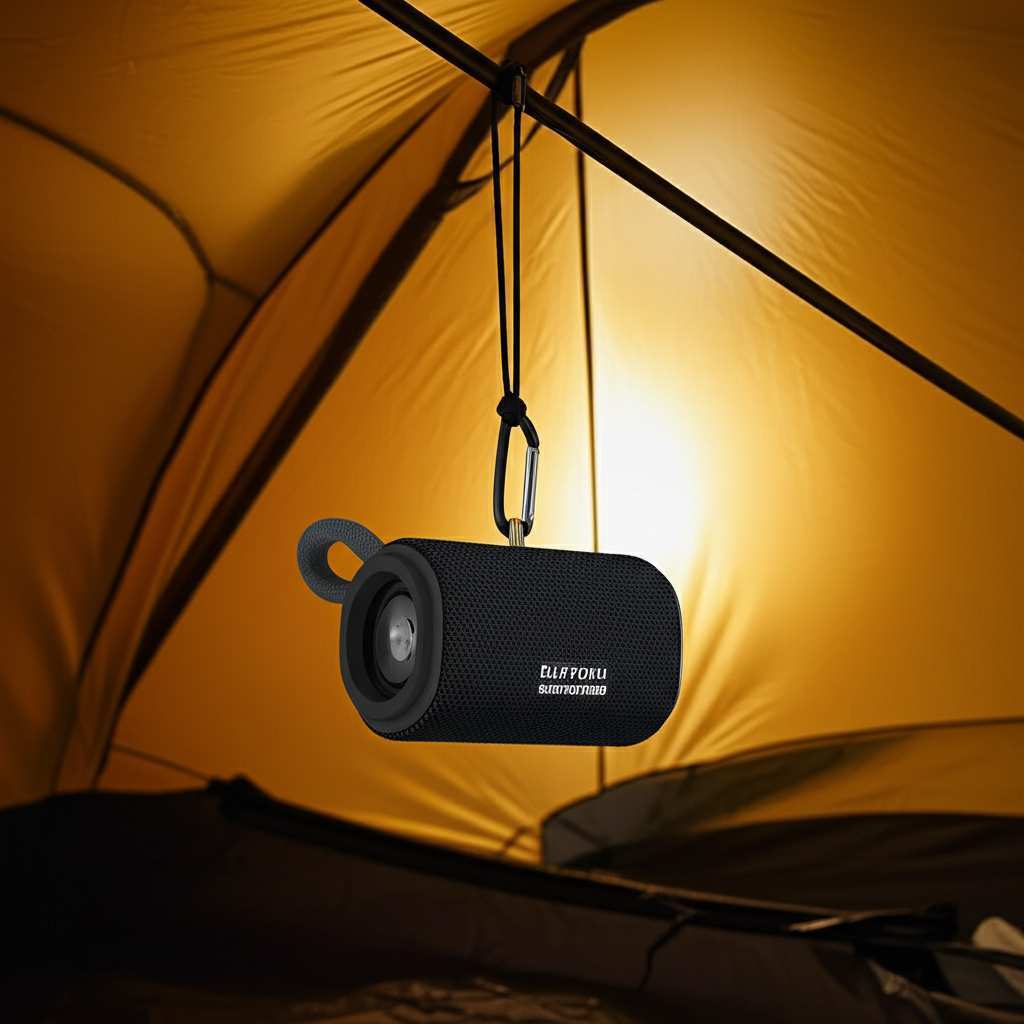 Generate a high-quality, relevant image prompt for an article about: How To Hang Bluetooth Speaker I
