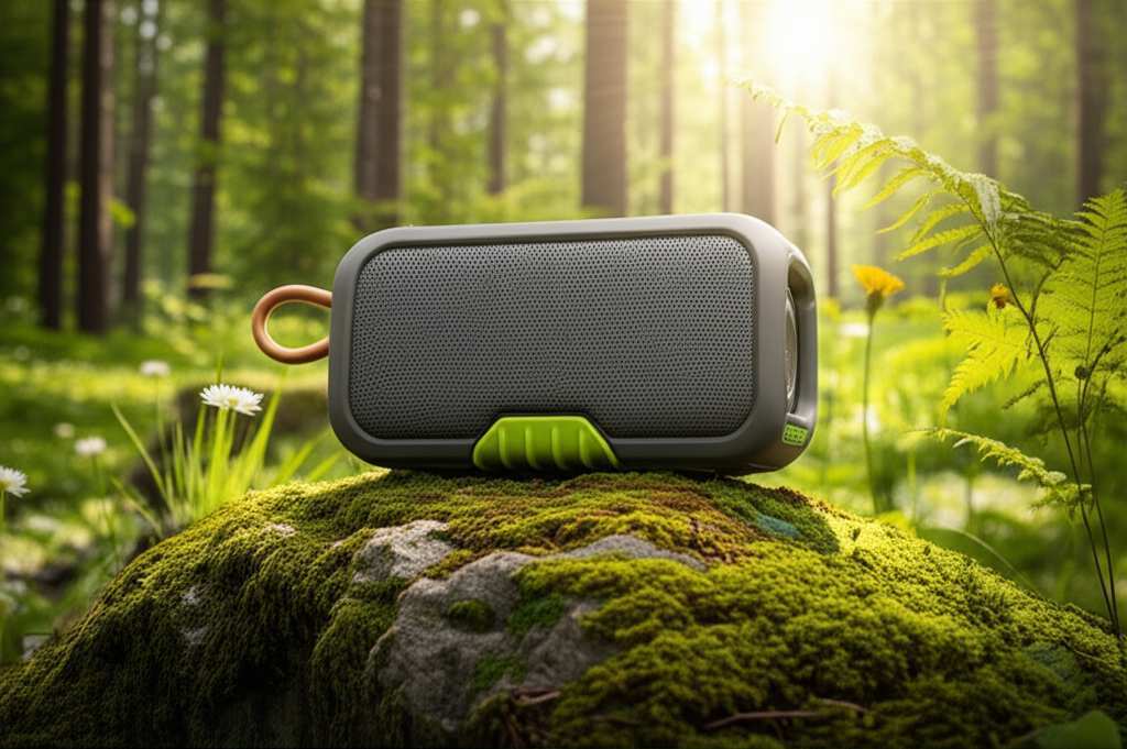 Generate a high-quality, relevant image prompt for an article about: Are Rugged Bluetooth Speakers B