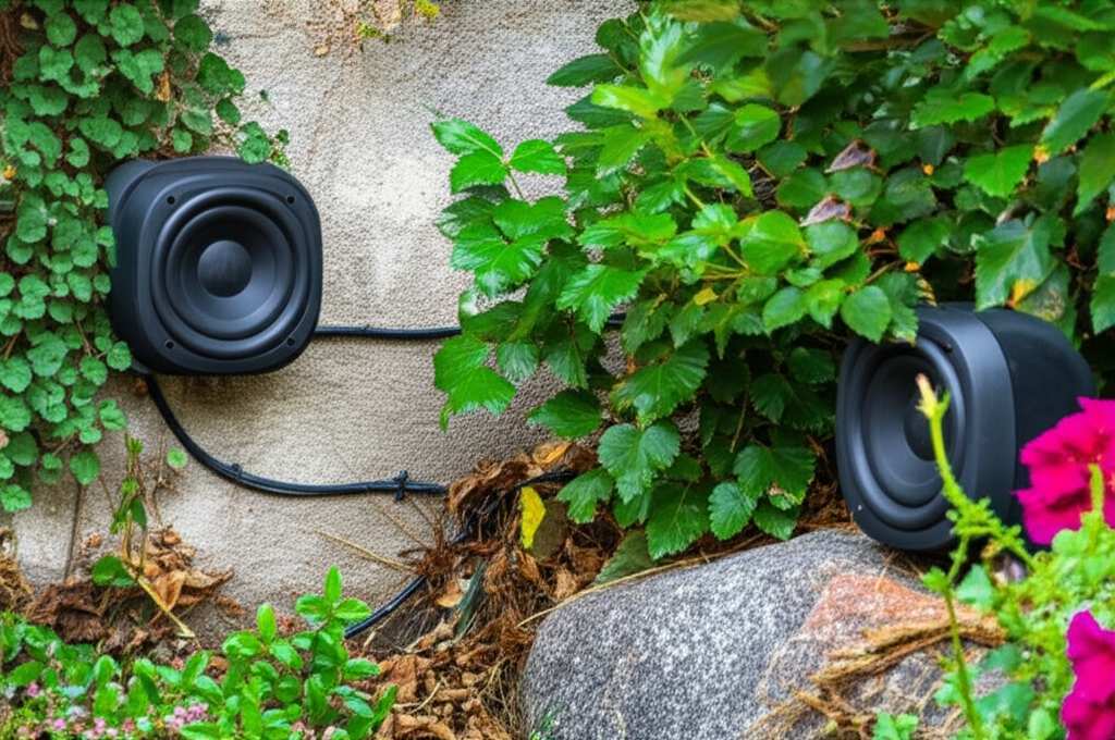 Generate a high-quality, relevant image prompt for an article about: How to Hide Speaker Cables: Cle