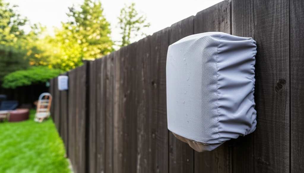 Generate a high-quality, relevant image prompt for an article about: How To Protect Backyard Speaker