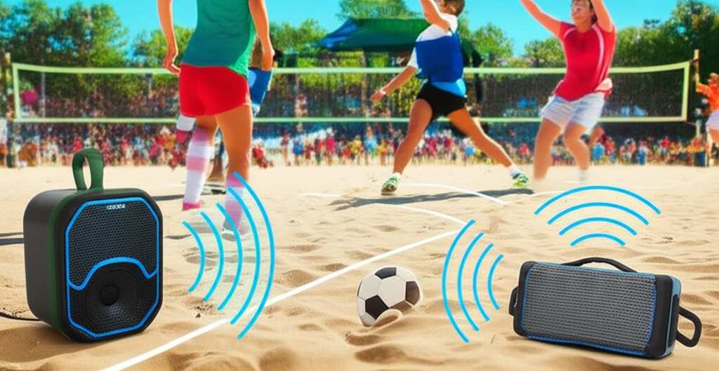 Generate a high-quality, relevant image prompt for an article about: Can Multiple Bluetooth Speakers