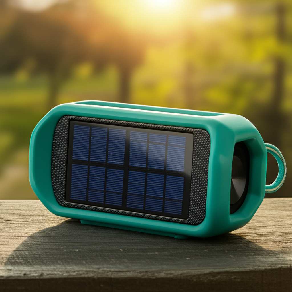 Generate a high-quality, relevant image prompt for an article about: Is Solar Charging Bluetooth Spe
