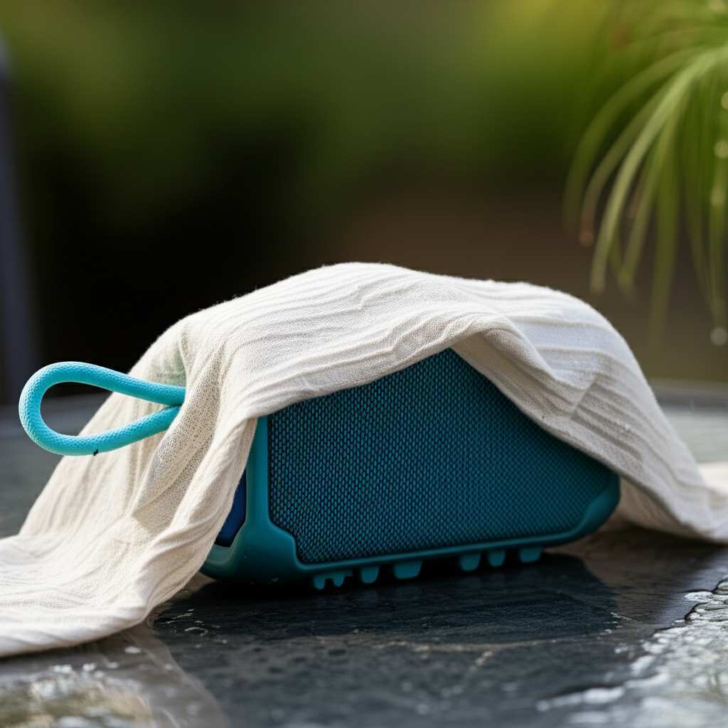 Generate a high-quality, relevant image prompt for an article about: How To Protect Bluetooth Speake