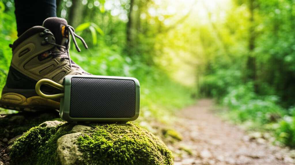 Generate a high-quality, relevant image prompt for an article about: Are Waterproof Bluetooth Speake
