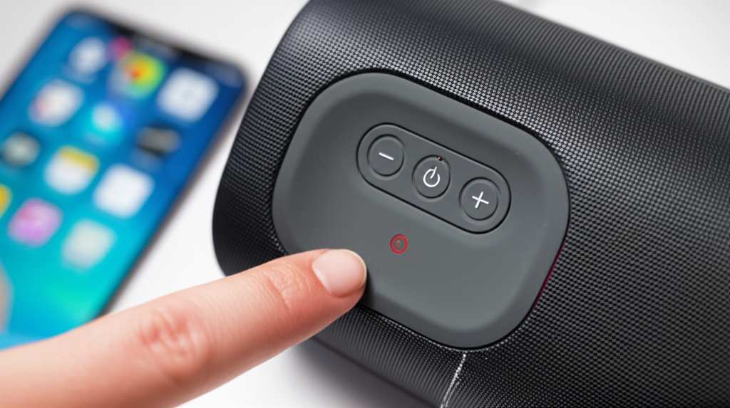 Generate a high-quality, relevant image prompt for an article about: How To Turn On Bluetooth Speake