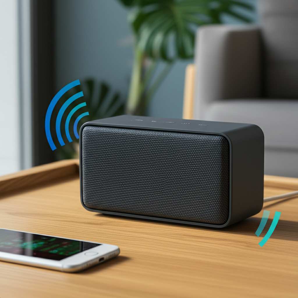 Generate a high-quality, relevant image prompt for an article about: What Does A Bluetooth Speaker D