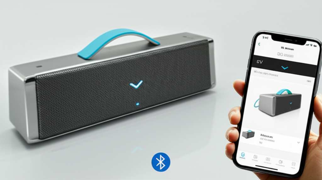 Generate a high-quality, relevant image prompt for an article about: How To Connect EV Speaker Bluet