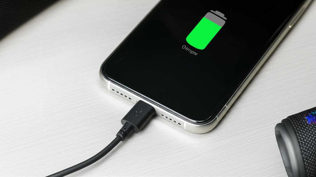 Generate a high-quality, relevant image prompt for an article about: How To Charge Bluetooth Speaker