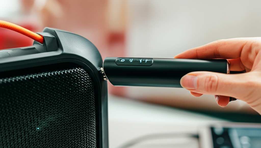 Generate a high-quality, relevant image prompt for an article about: How to Connect Bluetooth Microp