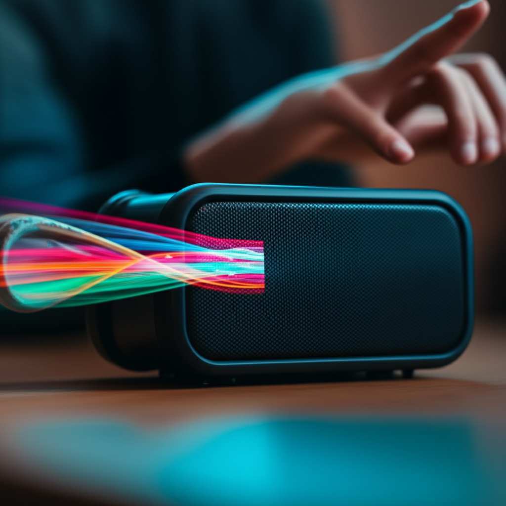 Generate a high-quality, relevant image prompt for an article about: Why Is My Bluetooth Speaker Gli