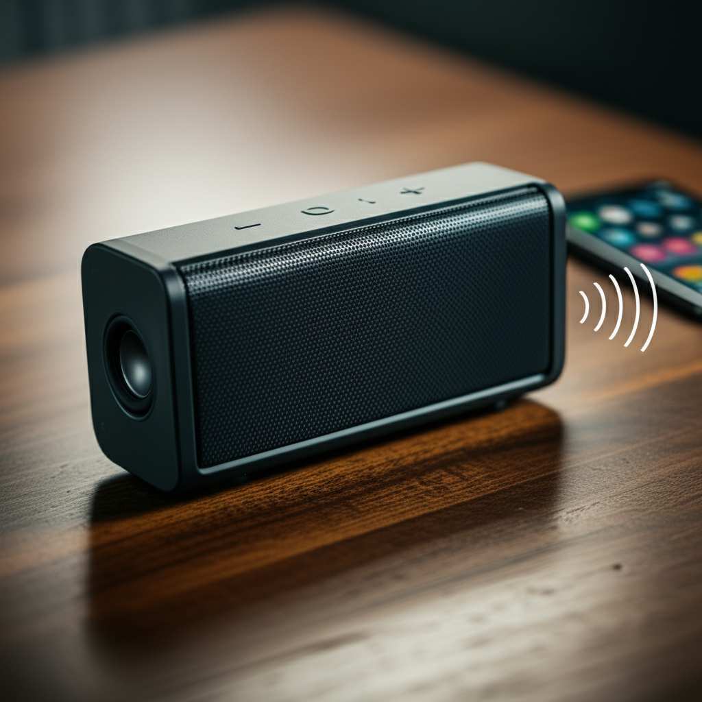 Generate a high-quality, relevant image prompt for an article about: Why Is My Bluetooth Speaker Gli